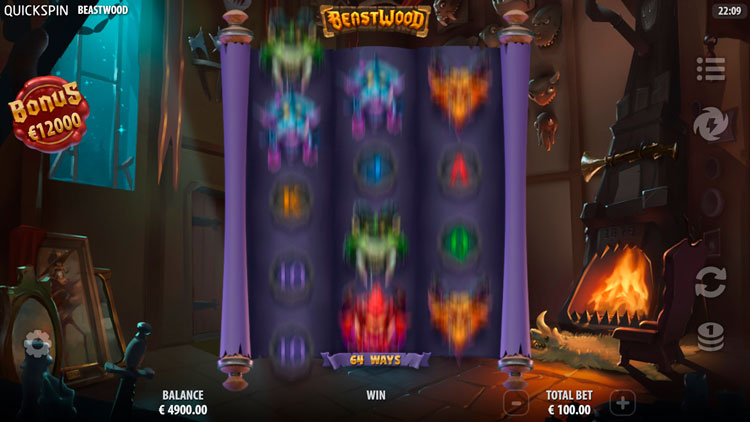 Gameplay of Beastwood slot