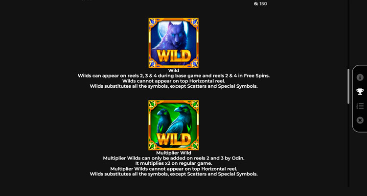 Wild of Gods of Asgard slot machine