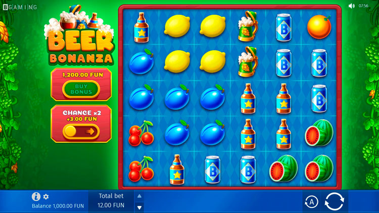 Playing field of Beer Bonanza slot
