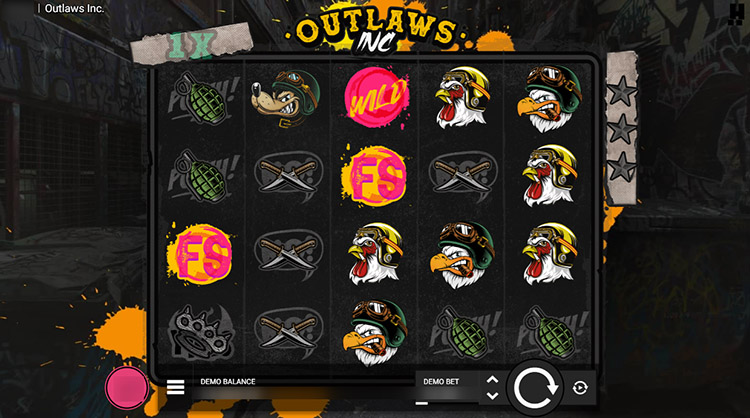 A grim slot machine about animal bandits